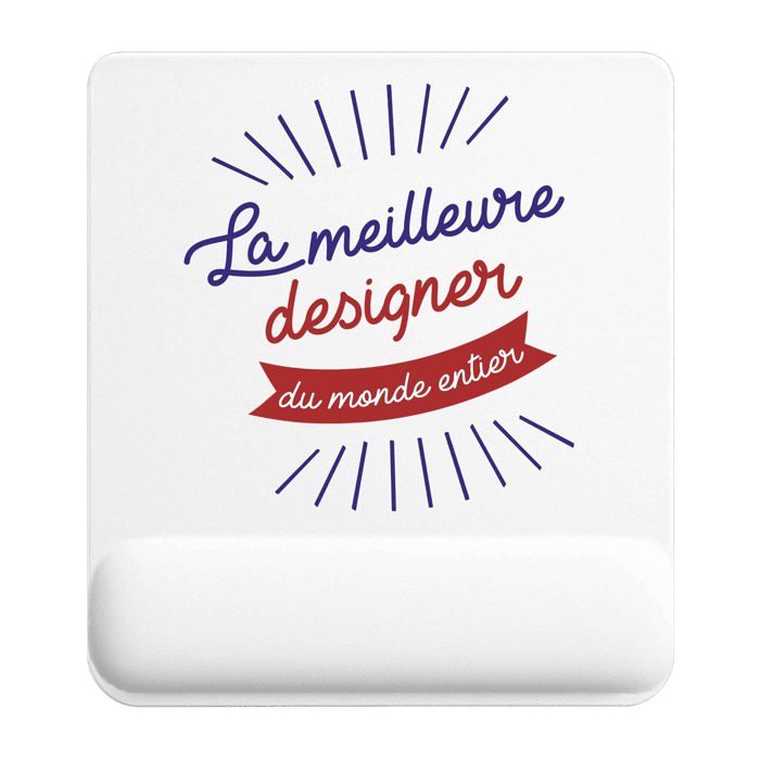 Tapis de souris - PLANETEE - Designer Monde - 22 x 18 cm - Surface lisse antidérapante - Impression sublimation HD