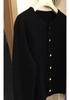 Women's 100% Pure Wool Red Cardigan, Round Neck, Loose Fit, Thickened Sweater for Autumn and Winter.