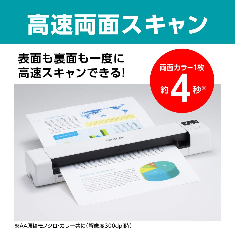 Brother Industries Brother сканер документов MDS-940DW (Мобильный стиль/Двустороннее сканирование/Беспроводная локальная сеть/Подключение к смартфону)