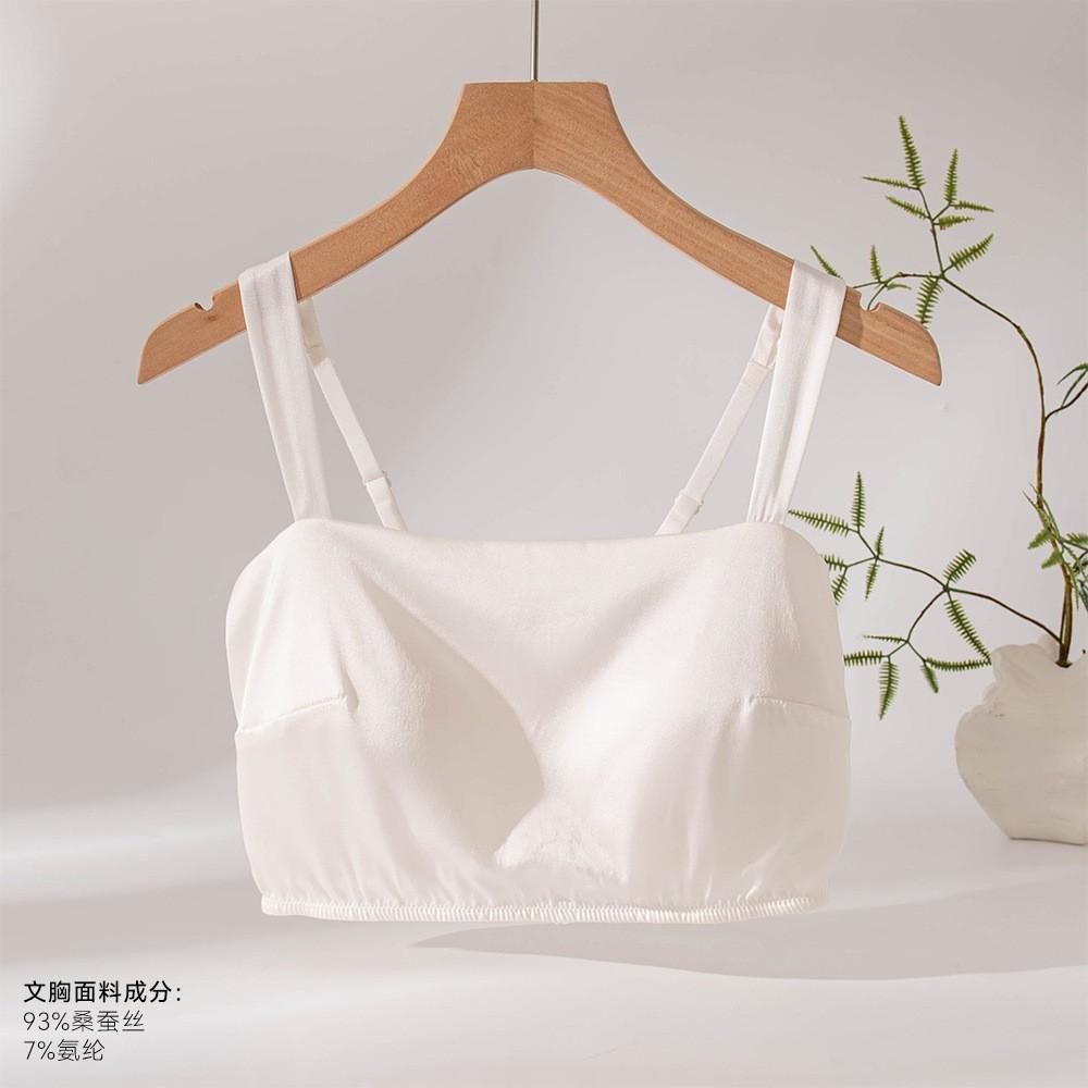 New tube top sling light luxury tube top mulberry silk sling small vest