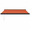 VidaXL Retractable Awning Orange and Brown 3.5x2.5m Fabric and Aluminum 3154617