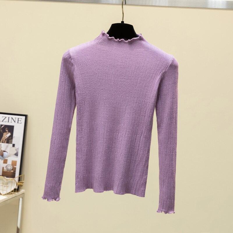 Осень 2023, женский вязаный свитер, модные зимние тонкие пуловеры, свитера с длинным рукавом, вязаный топ, женский 28728