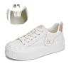 Leather Little White Shoes Women's 2025 Spring and Summer New Versatile Board Shoes Women's Casual Biscuit Shoes Heightened Platform Casual Women's