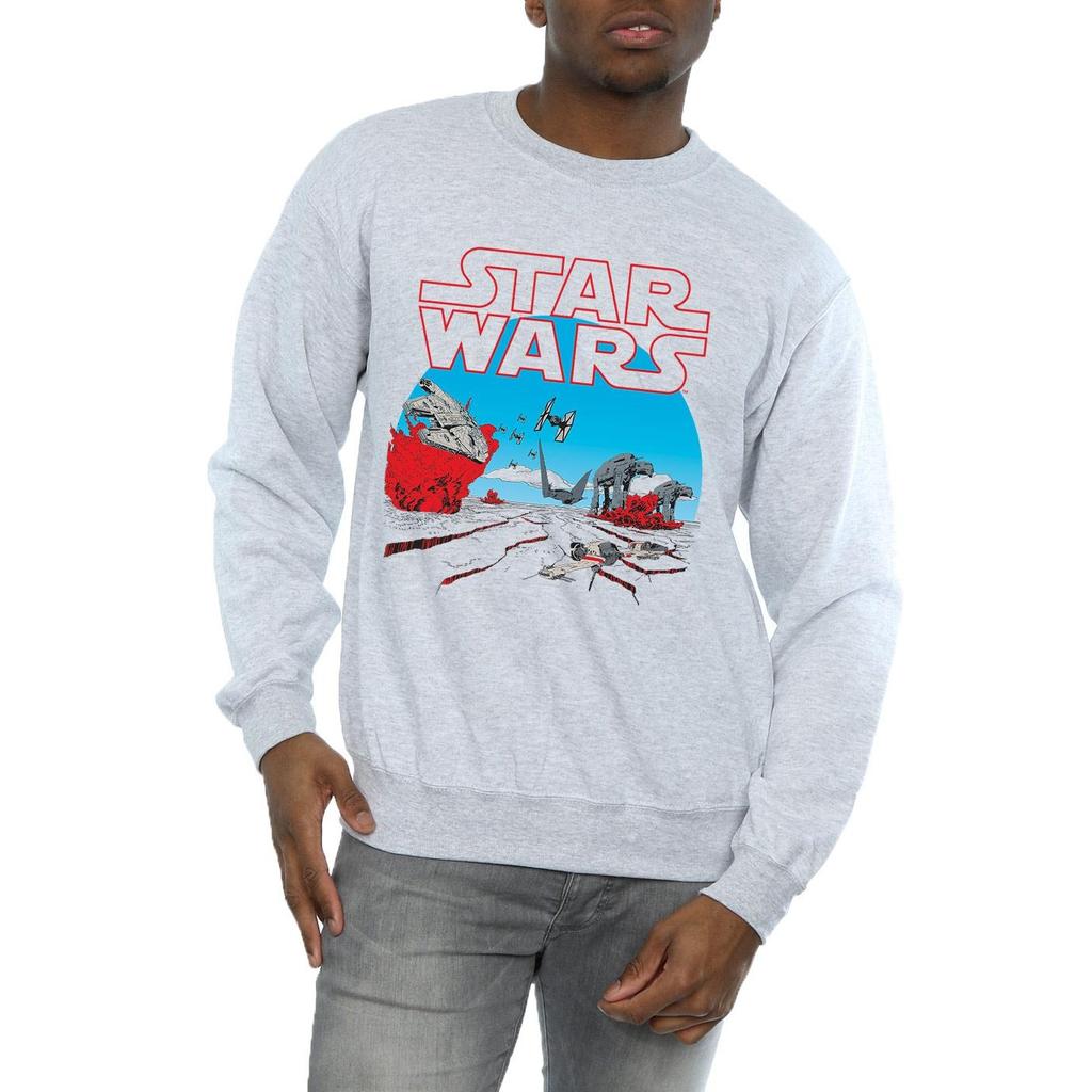 Star Wars Mens The Last Jedi Action Scene Sweatshirt
