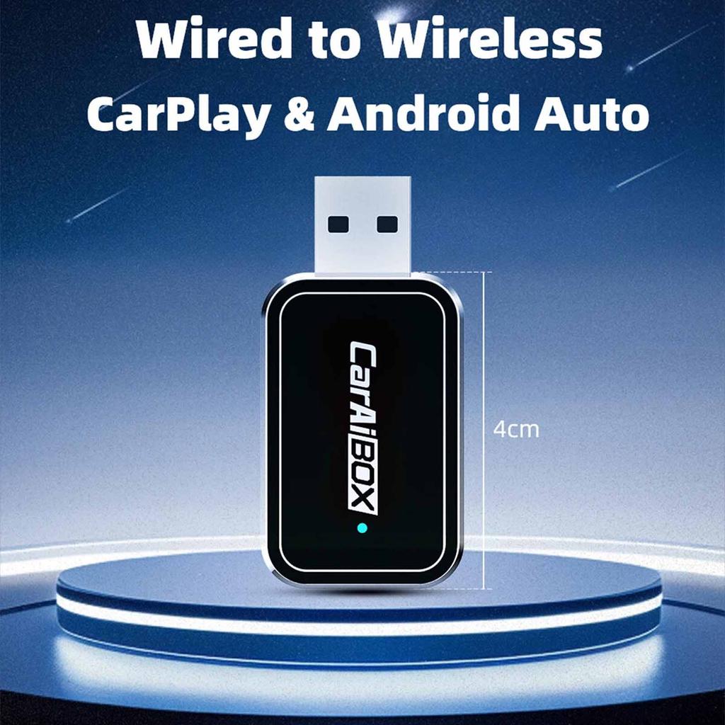 Адаптер 2-в-1 для автомобиля, проводной-беспроводной, для Android Auto