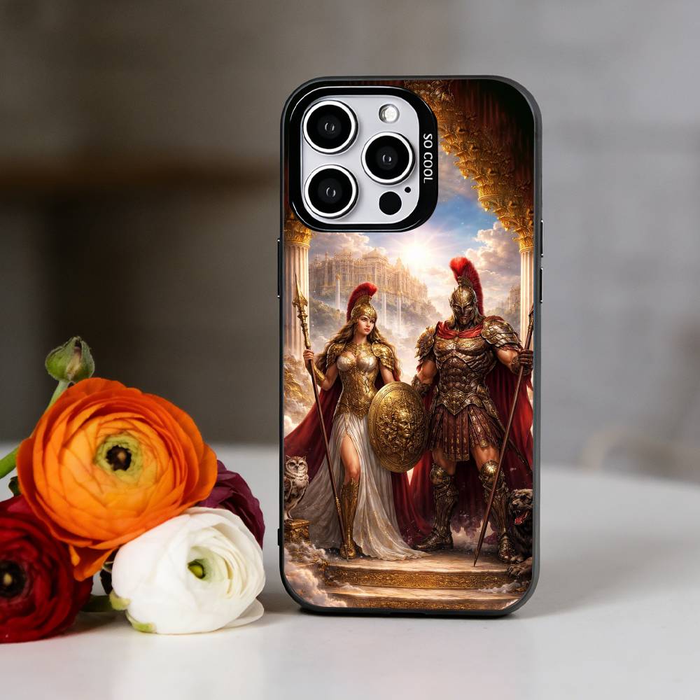 Athena Phone Case For iPhone 17,16,15,14,13,12,11 Plus,Pro Max,XS,Colored Silver Plated Inside Cover