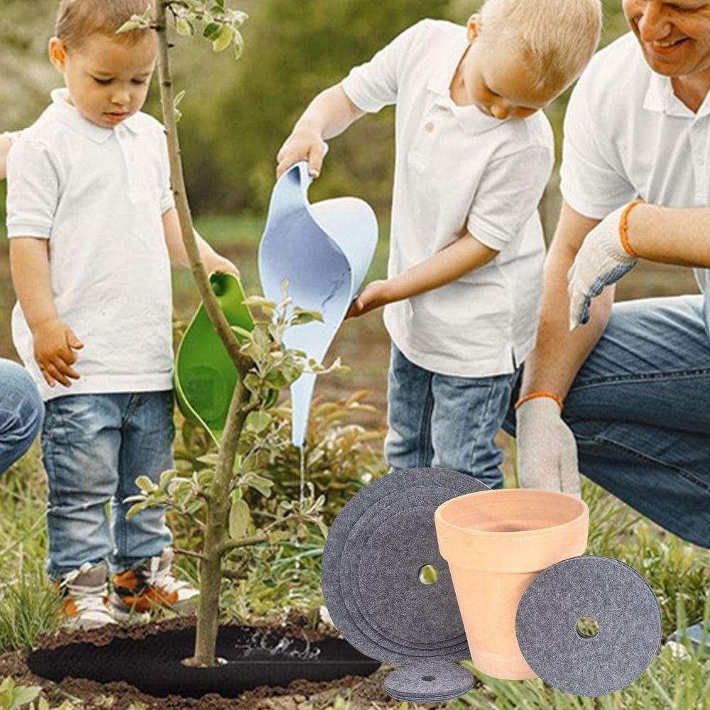 20pcs Degradable Round Weeds Barrier Mats Ecological Grass Mat For Garden Tree Protection