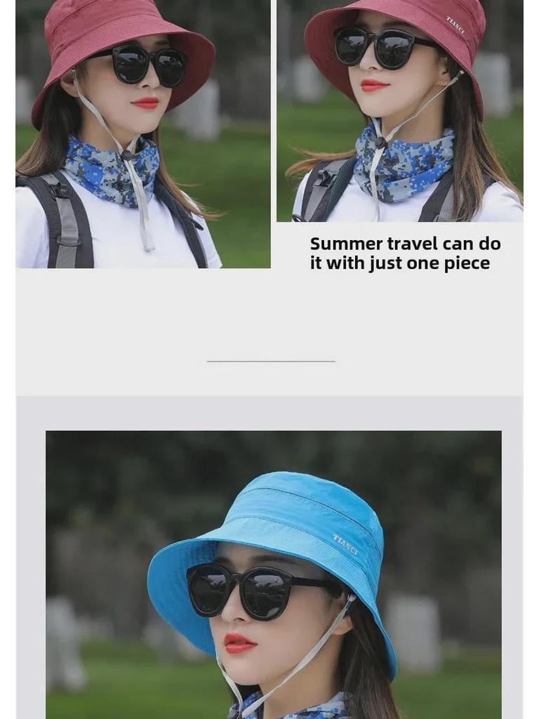 Women's Summer Outdoor Sun Hat - Lightweight, Breathable, and Versatile with Face Cover