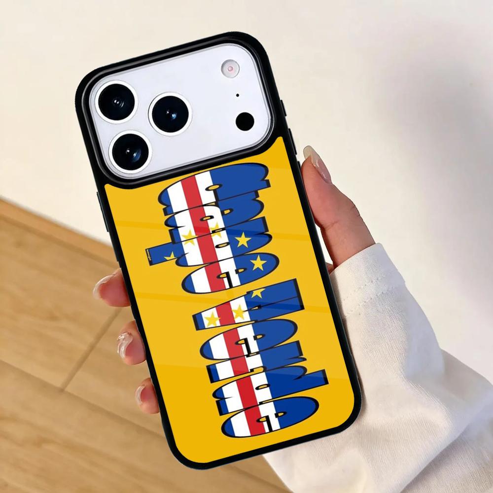 Cape Verde Flag Coat of Arms Mobile Phone Case for IPhone 17 AIR 16pro Max 15 14 13 12 11 Bumper Cover
