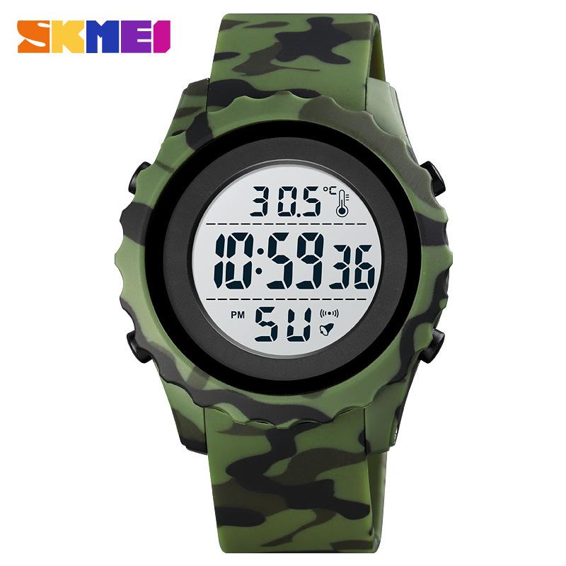 Skmei Moment Beauty Многофункциональные спортивные мужские часы для измерения температуры тела, водонепроницаемые студенческие спортивные электронные часы для измерения температуры окружающей среды