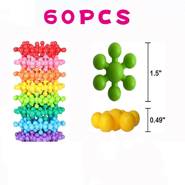 60/400PCS Plum Blossom Building Blocks 3D Bricks Toys Baby Snowflake Building Blocks Toys