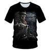 Skull Beauty Rock Cool 3D T Shirts Mens Motorcycle Punk 3D Printed T Shirt Men Clothes Tshirt Summer Top Homme Hipster Pop Shirt