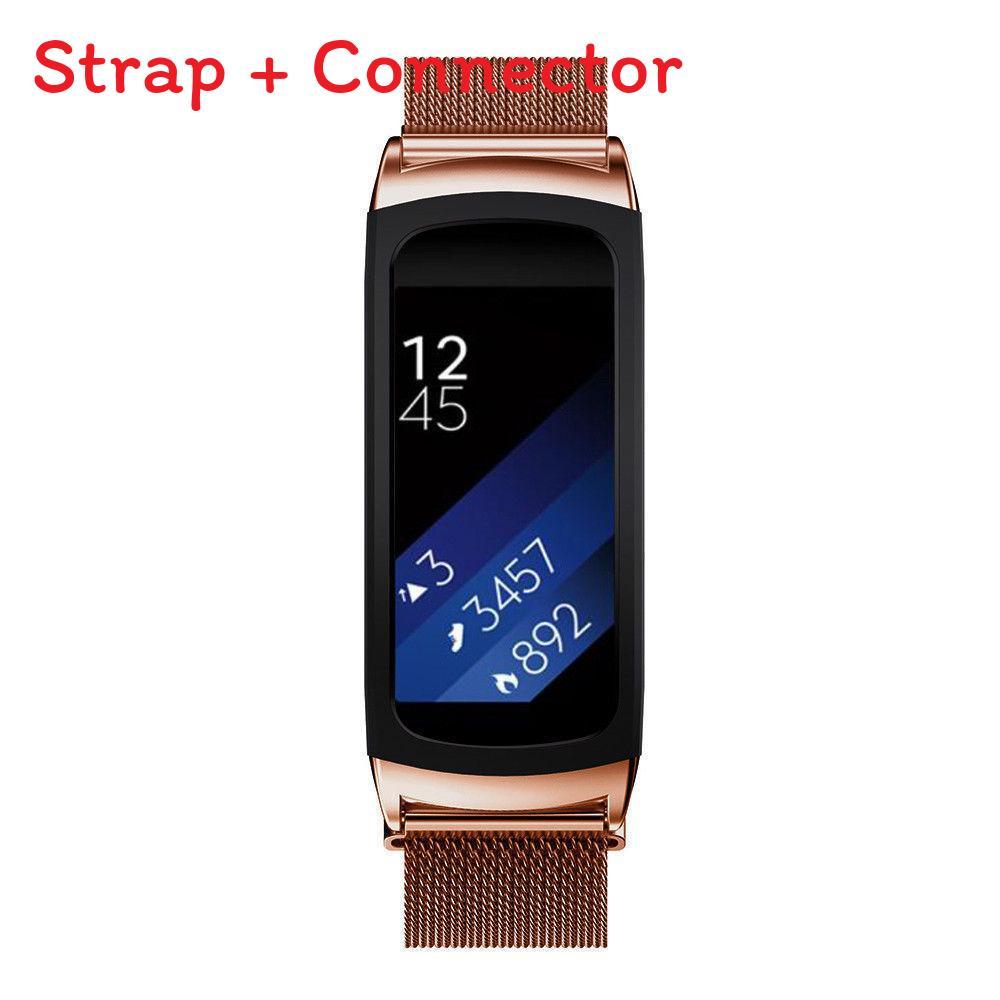 Samsung Gear Fit2 Sm R360 Металлический сетчатый ремешок из нержавеющей стали с магнитной застежкой для отслеживания фитнеса