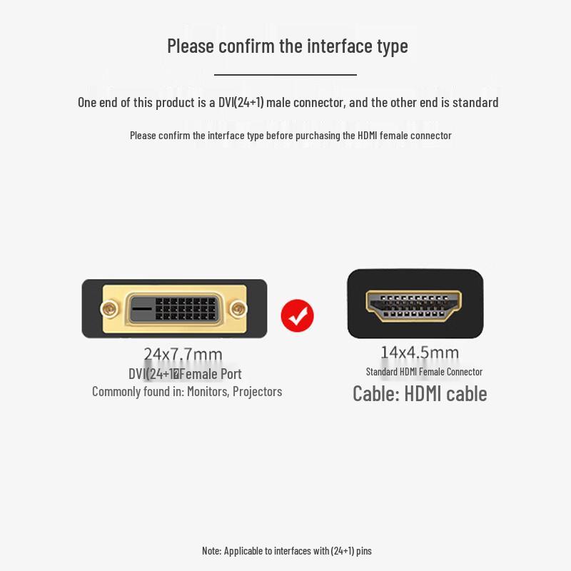 Адаптер-конвертер DVI на HDMI