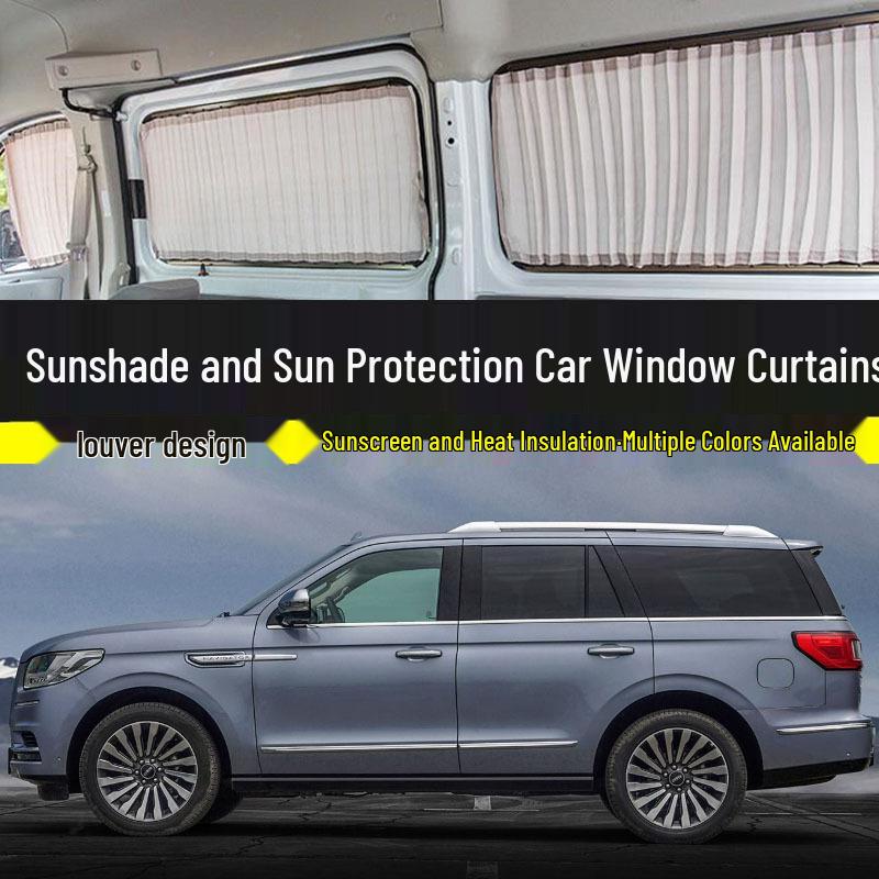 Шторки-солнцезащитные козырьки для Lincoln Navigator с короткой и длинной колесной базой: Двойной трек, Блэкаут и Теплоизоляция