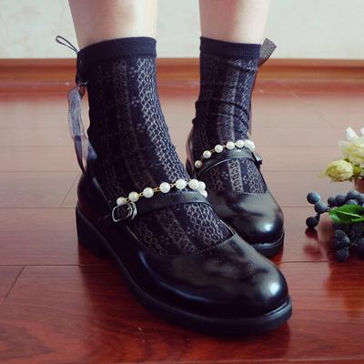 Туфли Мэри Джейн в стиле ретро с жемчугом для девочек, туфли Лолиты с диагональю и круглой головкой, туфли для колледжа, низкие туфли