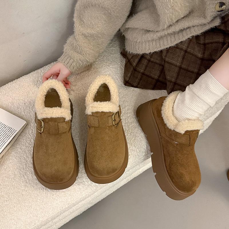 Women's Thick-soled Winter Lightweight Warm Winter Cold Padded Snow Boots Non-slip Wear-resistant Casual Sneakers Cotton Boots Le Fu Shoes