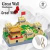 Lego-Compatible Micro-Particles: Yellow Crane Tower Suzhou Garden Chinese-Style Building Blocks