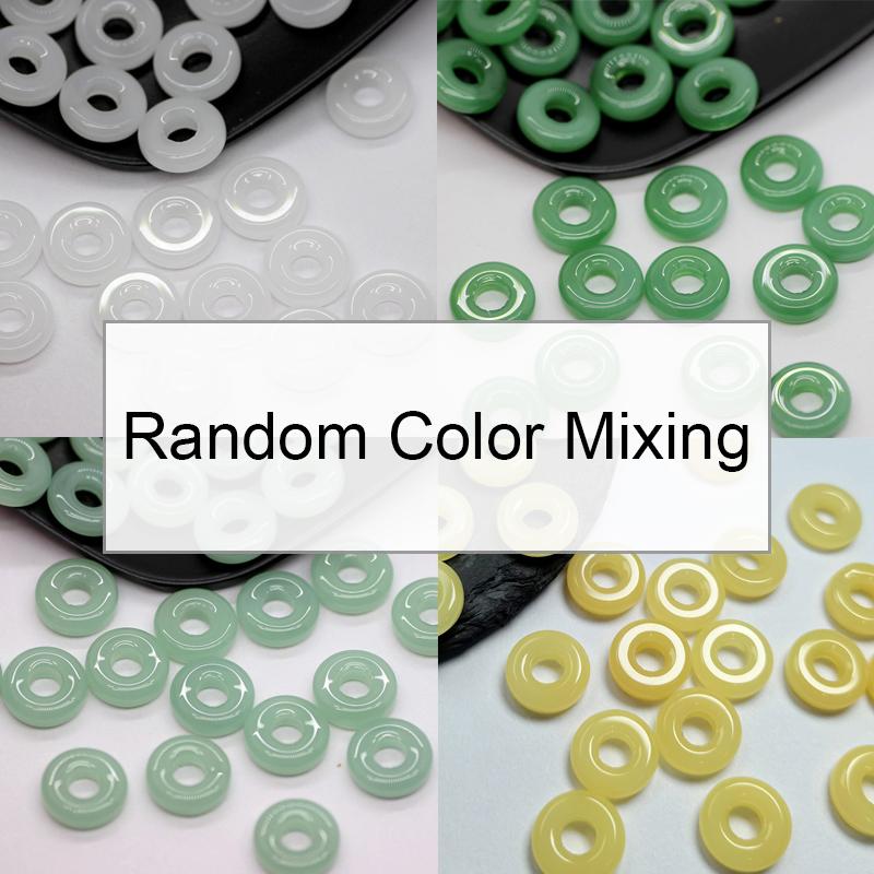 Около 12 мм ювелирных изделий из стекла, аксессуары в древнем стиле, 50 шт., имитация нефрита, цветные браслеты с пряжкой мира, серьги, бусины с большими отверстиями, аксессуары