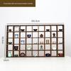 Wall-Mounted Solid Wood Curio Display Shelf – Grid Storage Rack for Teacups & Master Cups