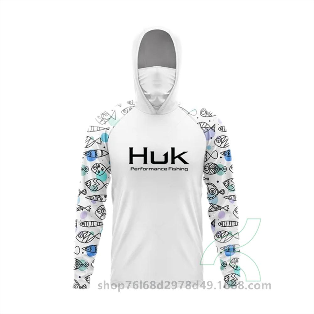 Рыболовная худи-маска HUK, цельный рыболовный костюм, костюм с защитой от солнца UPF50+, костюм для ловли на спиннинг Luya, быстросохнущий и дышащий