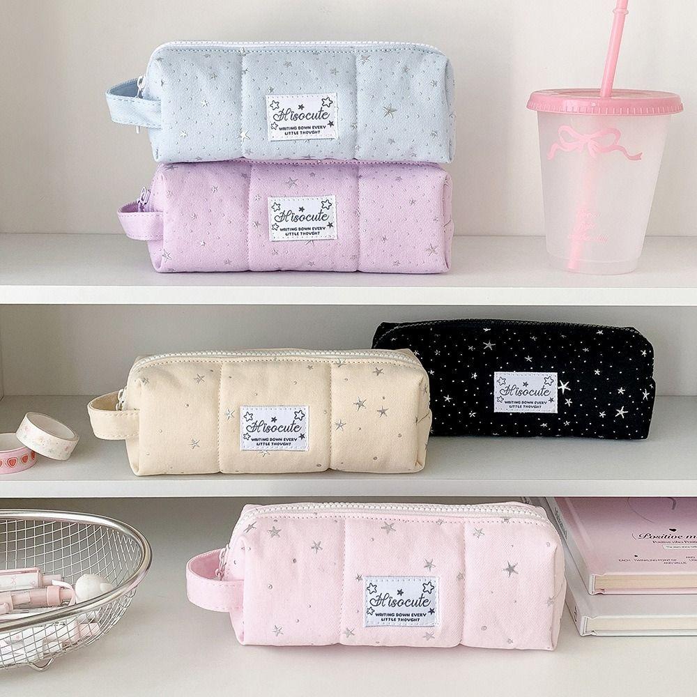 Portable Pencil Case Large Capacity Pencil Pouch Cute Pen Bag School Office Supplies