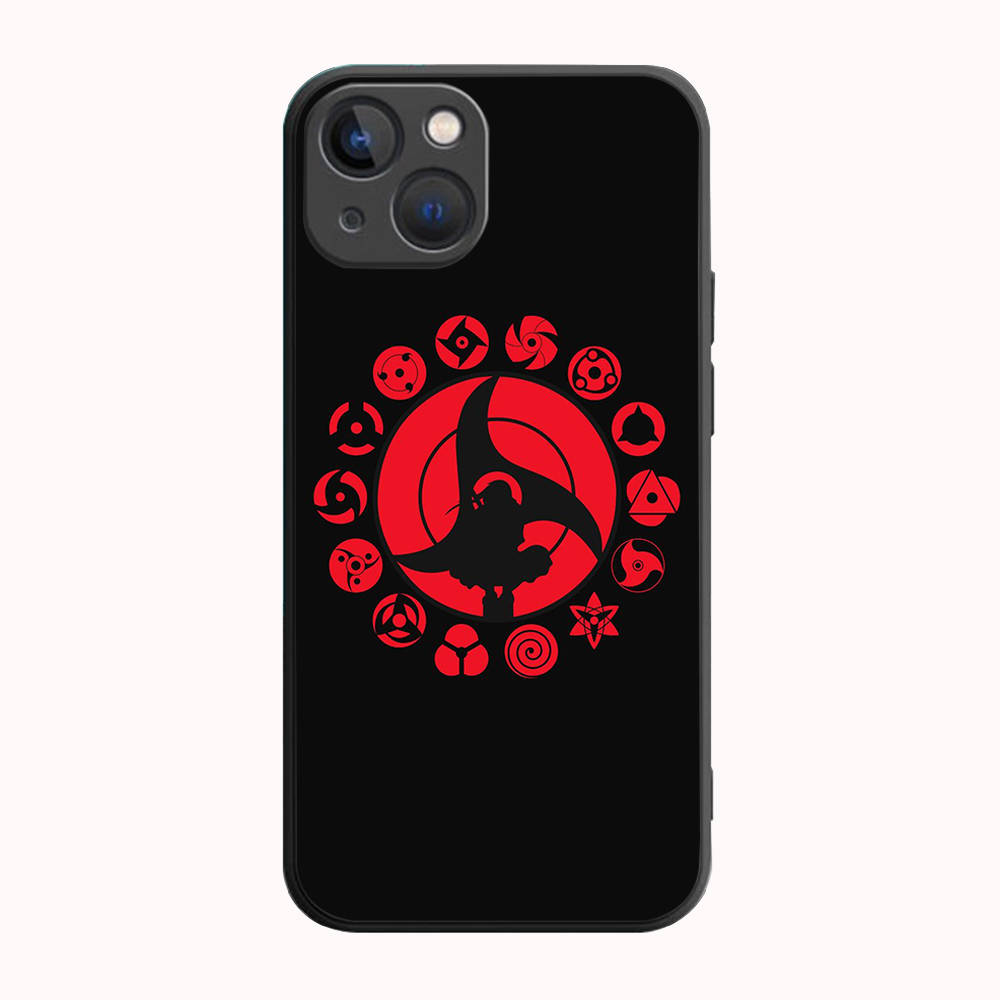 Черный чехол B-5 Naruto Itachi для Redmi 10A 10C 12C 13C 9A 9C 9T A3X Note 10 9 9S 10S iPhone 11 12 13 14 15 16 X XS Pro Max Mini 7 8 Plus XR