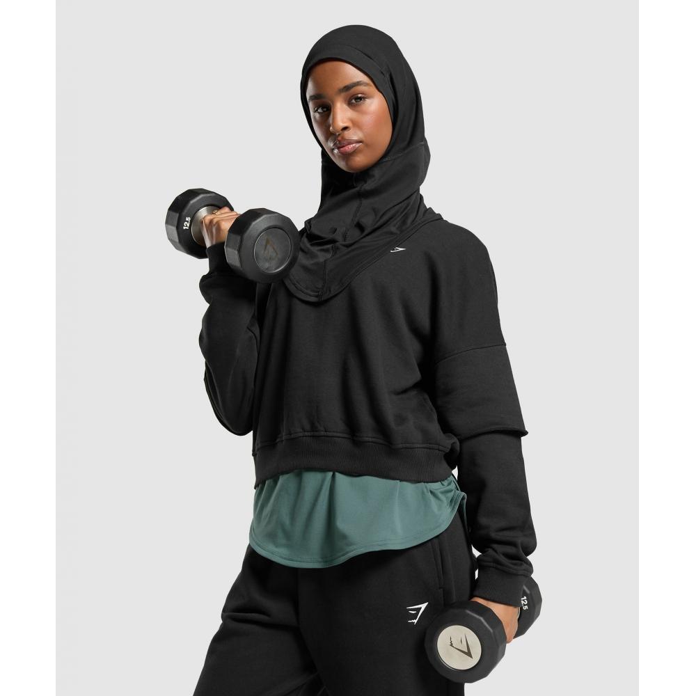 Gymshark Seamless Hijab Black I2a9t Bbbb