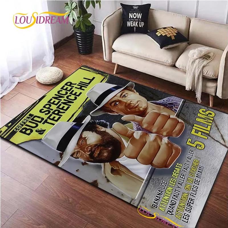 Bud Spencer  Terence Hill Area Rug Living Room Bedroom Decorat Yoga Carpet Kitchen Un-slip Floor Mat pography props Alfombra