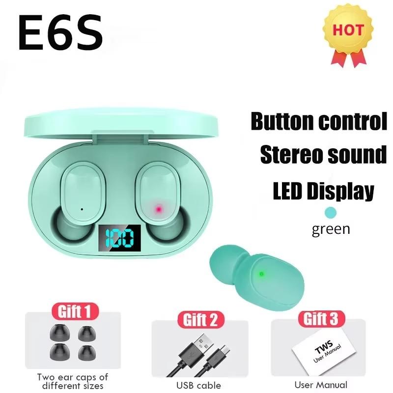 TWS E6S Bluetooth-наушники Беспроводная Bluetooth-гарнитура Гарнитура с шумоподавлением и микрофоном Наушники для Huawei
