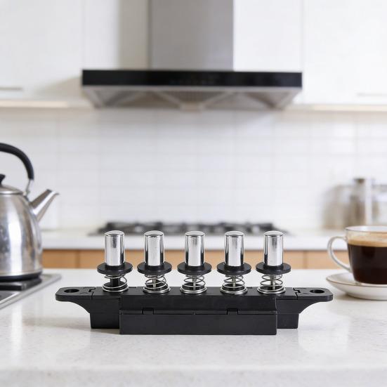 Кнопочный переключатель Yousheng для вытяжки Пятипозиционный Серебристый Дизайн клавиш пианино Пять независимых регуляторов скорости ветра Панель переключателей Простая установка