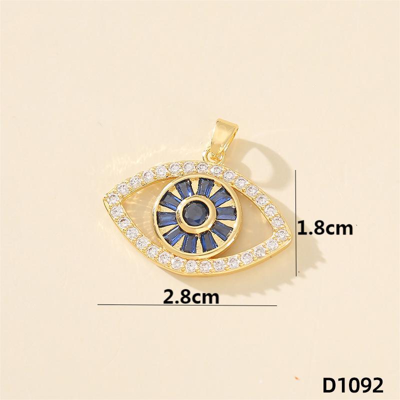 Devil'S Eye Jewelry Chain Pendant Hip Hop Jewelry Copper Gold Plated Zircon Accessories Pendant
