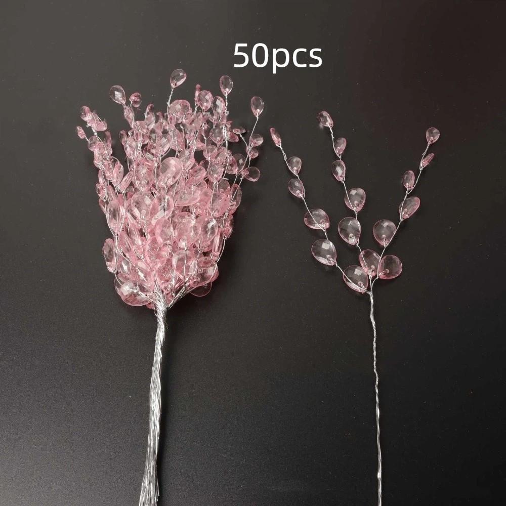 50 шт. Декор для поделок Хрустальные бутоны Ветки Свадебная Вечеринка Свадебная Тиара Искусственный Букет Для Дома Сделай Сам Хрустальный Цветок Капля Воды
