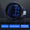 52mm Dual Air Suspension Gauge PSI 3IN1 Ride Pressure PSI Blue LED Air Pressure Gauge with 3pcs 1/8 NPT Sensor