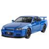 1/24 Nissan Skyline Ares GTR R34 Сплав Модель Спортивного Автомобиля Литые Металлические Гоночные Автомобили Модель Транспортных Средств Звук Свет Детские Игрушки Подарок