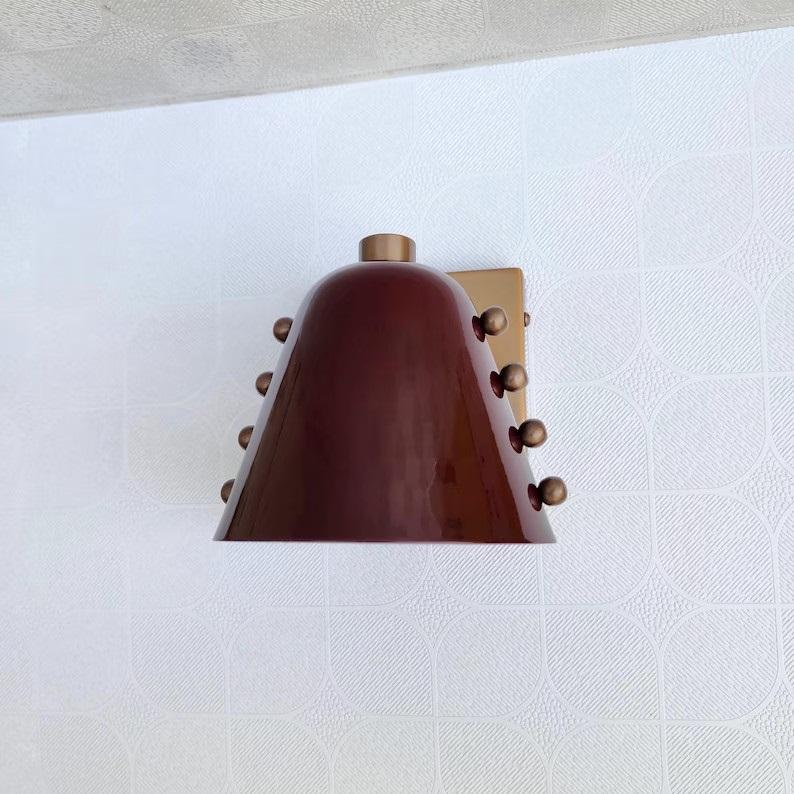 Ручная работа, латунные конические настенные светильники, освещение в стиле mid-century modern