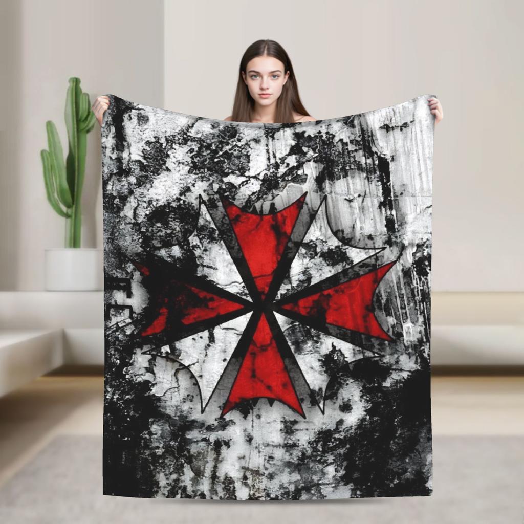 Resident Umbrella Corps Eviled Blanket Cover Fleece The Sinister Business Ultra-Soft Throw Blanket for Airplane Travel Bed Rug