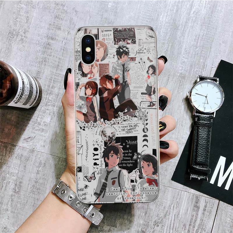 Kimi No Nawa Анимация аниме Чехол для телефона Для iPhone 17 Air 16 15 Plus 11 14 Pro Max 13 Mini 12 7 8 + SE Узор Арт Индивидуальный Co