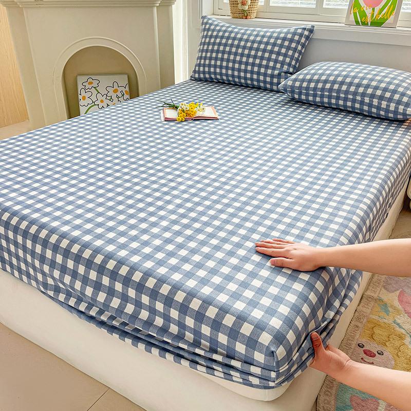 Cotton Bed Sheet on Elastic Cute Printed Mattress Cover for Kids Cartoon Pure Cotton Bed Linen (without Pillowcase)