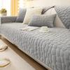Winter Warm Sofa Covers Non-slip Soft Velvet Sofa Cushion Mat Slipcovers Solid Cobblestone Universal Couch Towels Living Room
