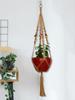 1 шт. макраме ручной работы, подвеска для растений, подвеска для цветов/горшков для украшения стен, патио, сада
