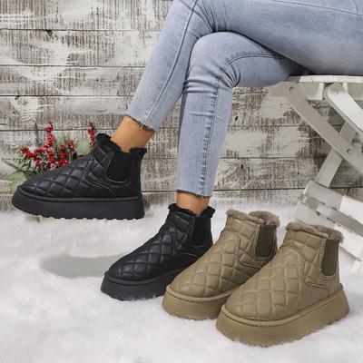 Женские ботинки зимние с толстой подошвой теплые удобные зимние ботинки женские уличные модные повседневные легкие туфли женские Botas De Mujer