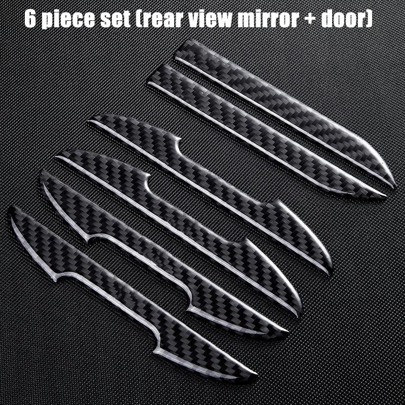 Защита двери автомобиля из углеродного волокна и защита зеркала заднего вида подходят для всех автомобилей