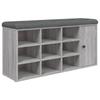 Shoe Bench Gray Sonoma 102 x 32 x 50 cm Engineered Wood