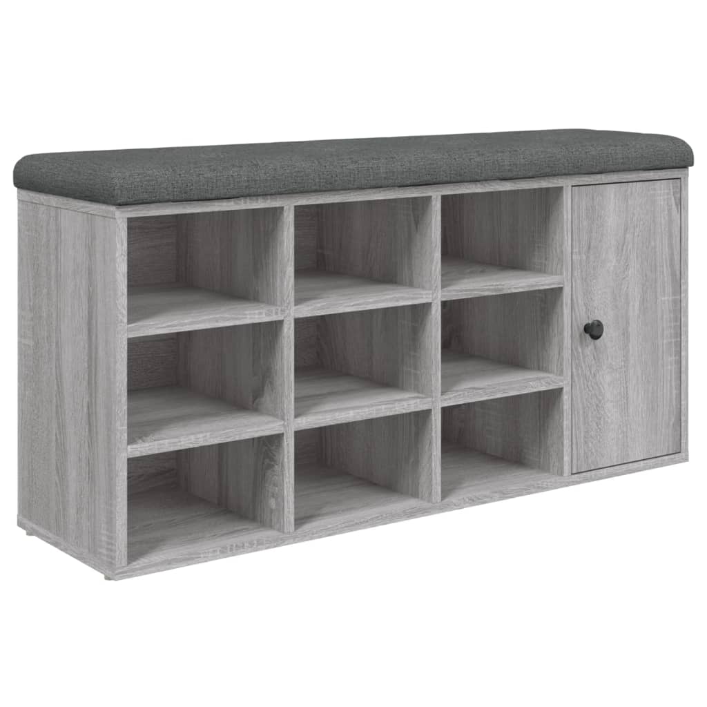 Shoe Bench Gray Sonoma 102 x 32 x 50 cm Engineered Wood
