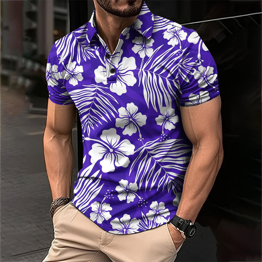 Men's Summer Leisure Culture Breathable Short Sleeved Shirt Top