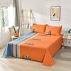New Cotton Bed Flat Sheet Pillowcase Set 3pcs 120/150/180/200/230cm Full/Twin/Queen Size Can Be Machine Washed