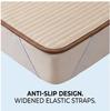 Machine Washable Ice Silk Cooling Mattress Set with 2 Pillowcases, Breathable Summer Bed Sheet for Home Dorm, Soft Fitted Sheet