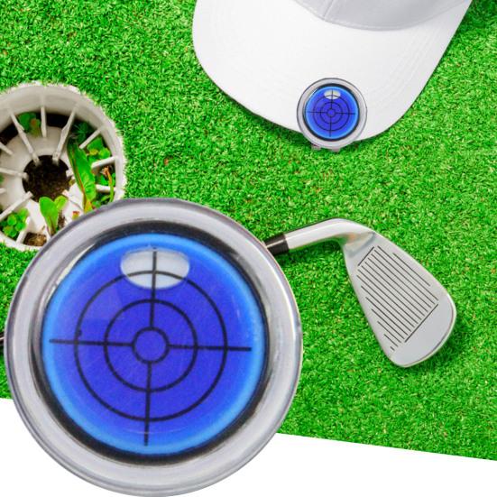 1/5Pcs Golf Ball Marker Round Cap Clip Mark with Level Function Magnetic Golf