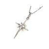 Б/у Star Jewelry STAR JEWELRY 2006 Рождественская лимитированная серия Ожерелье 'Пересекающаяся звезда' 1 камень x Серебро 925 Бесплатная доставка
